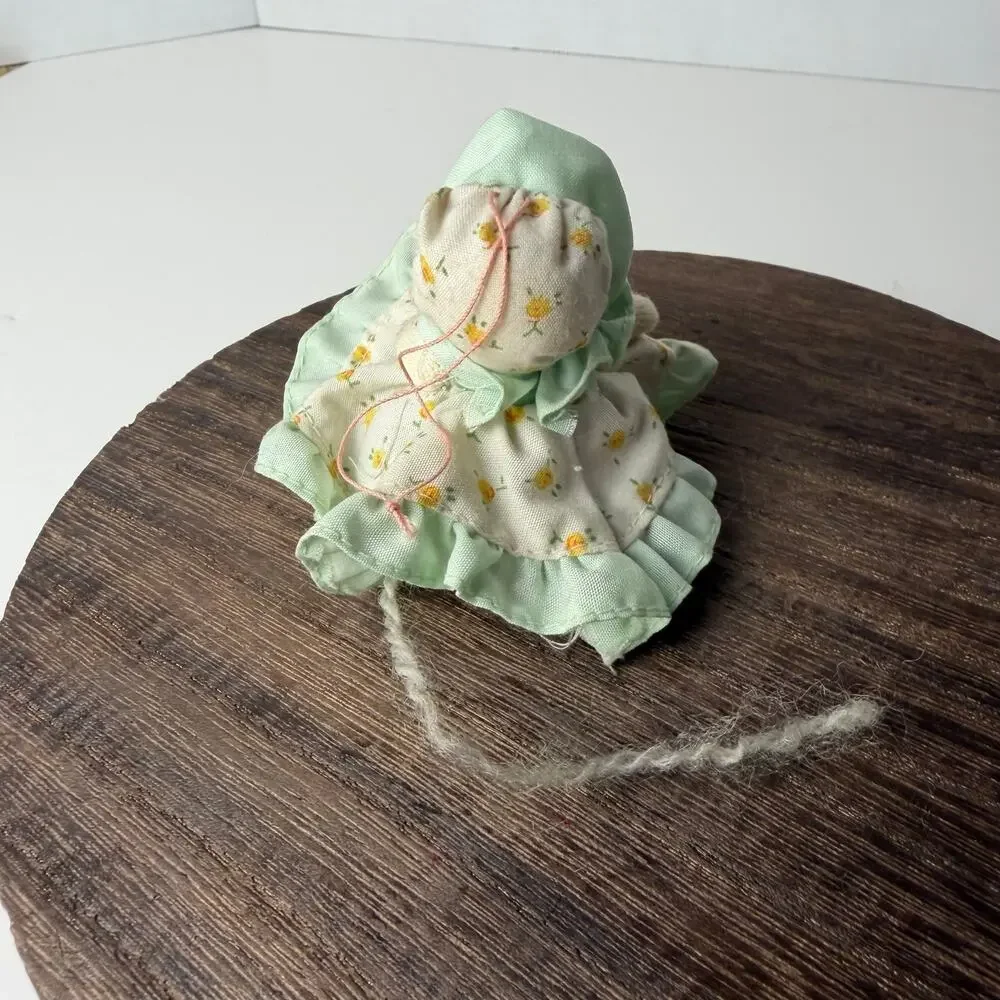 Vintage‎ Russ Berrie Mouse Ornament Plush Calico Dress Cottagecore